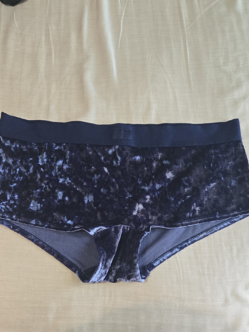 PINK Victoria's Secret Velvet Hipster Panty in Navy